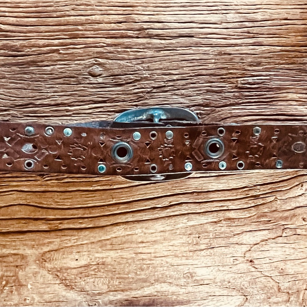 DSquared Brown Leather Belt with Silver Buckle - Picture 8 of 8